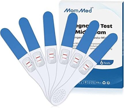 MOMMED Pregnancy Test Sticks - HCG Midstream Tests, HCG Test Strips Detection Over 99% Accuracy, Home Pregnancy Test Strips in 6 Individually Packed, Result as Fast as 1 Minute  Health & Household